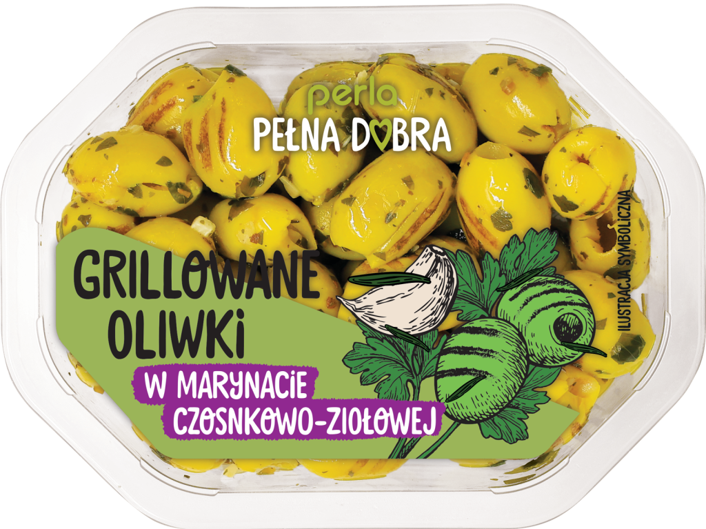 Grillowane oliwki w marynacie czosnkowo-ziołowej