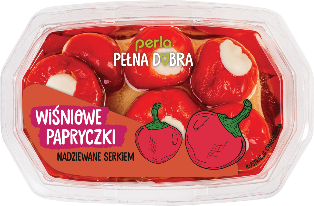 Wiśniowe papryczki nadziewane serkiem