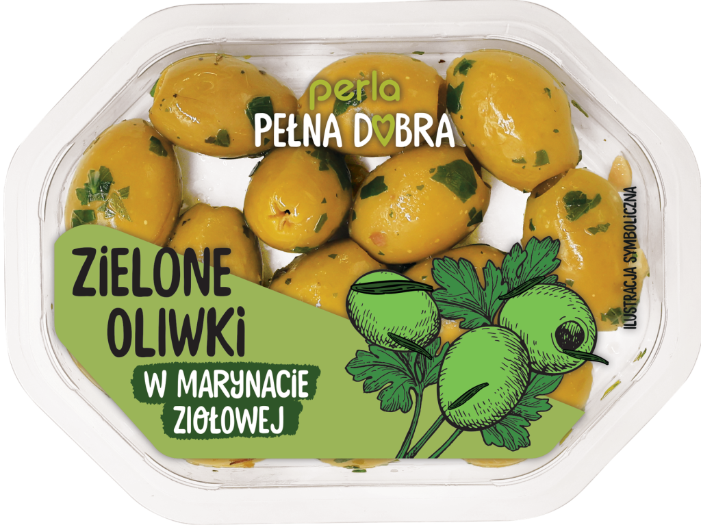 Zielone oliwki w marynacie ziołowej