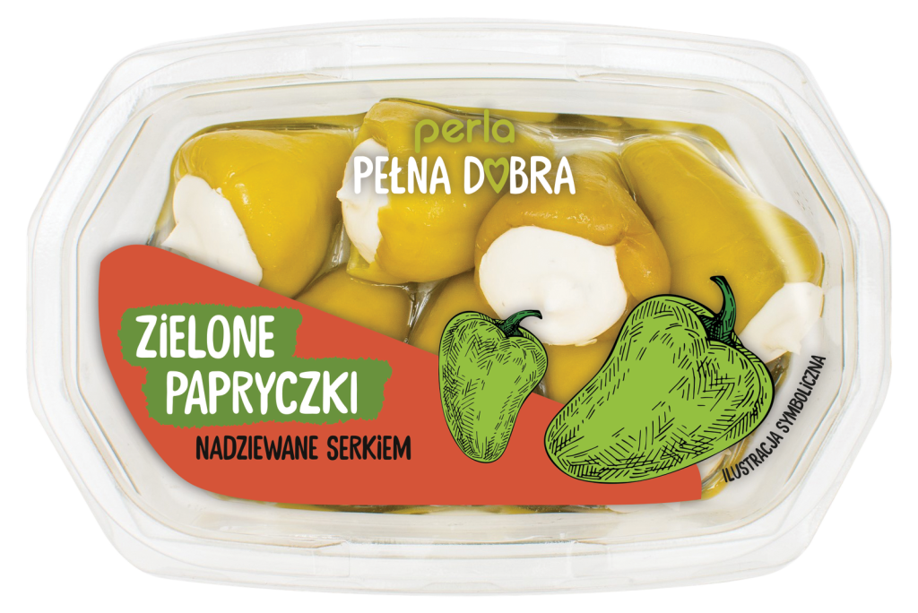 Zielone papryczki nadziewane serkiem