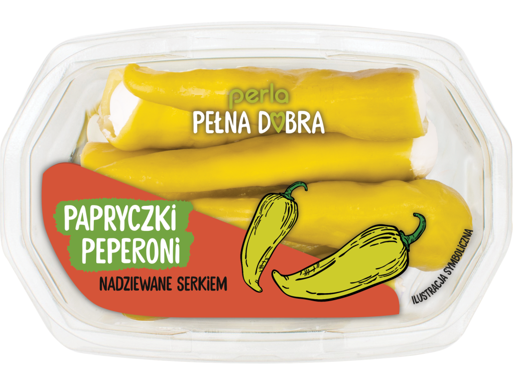 Zielone peperoni nadziewane serkiem