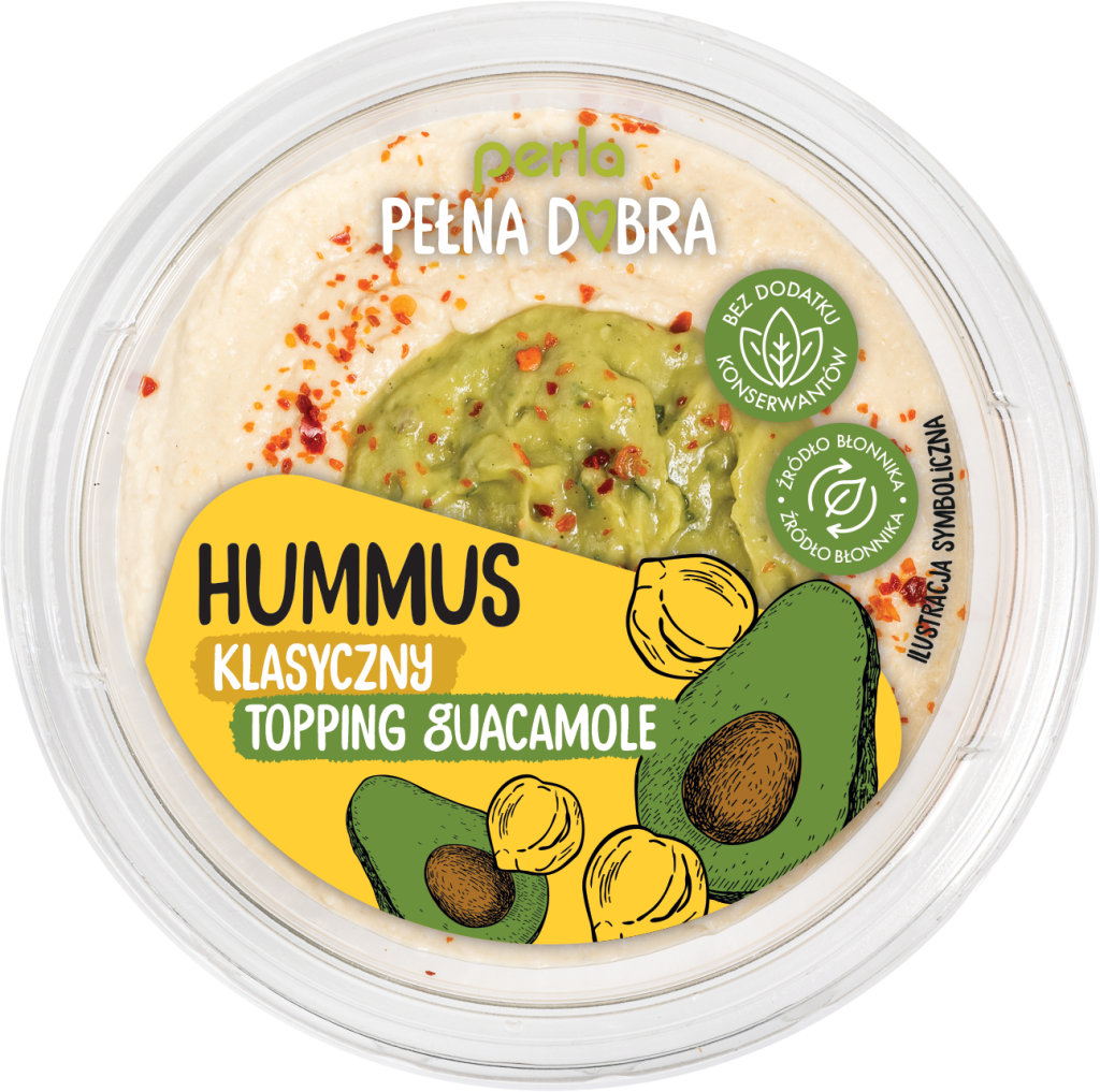 Hummus klasyczny topping guacamole