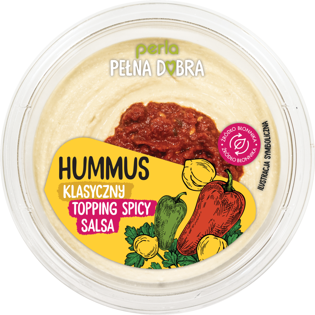 Hummus klasyczny topping spicy salsa