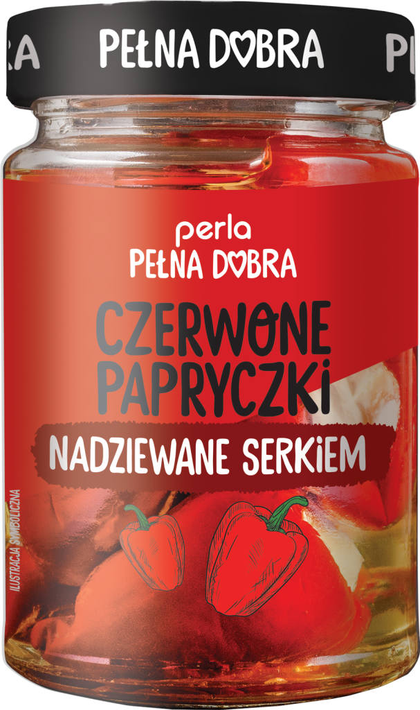 Czerwone papryczki nadziewane serkiem