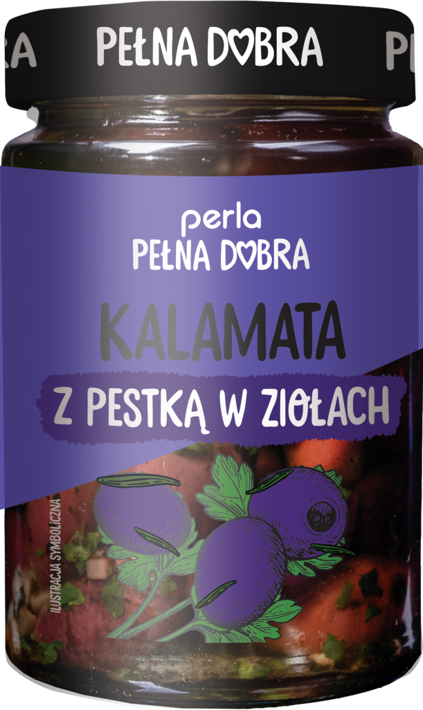 Oliwki Kalamata z pestką w ziołach