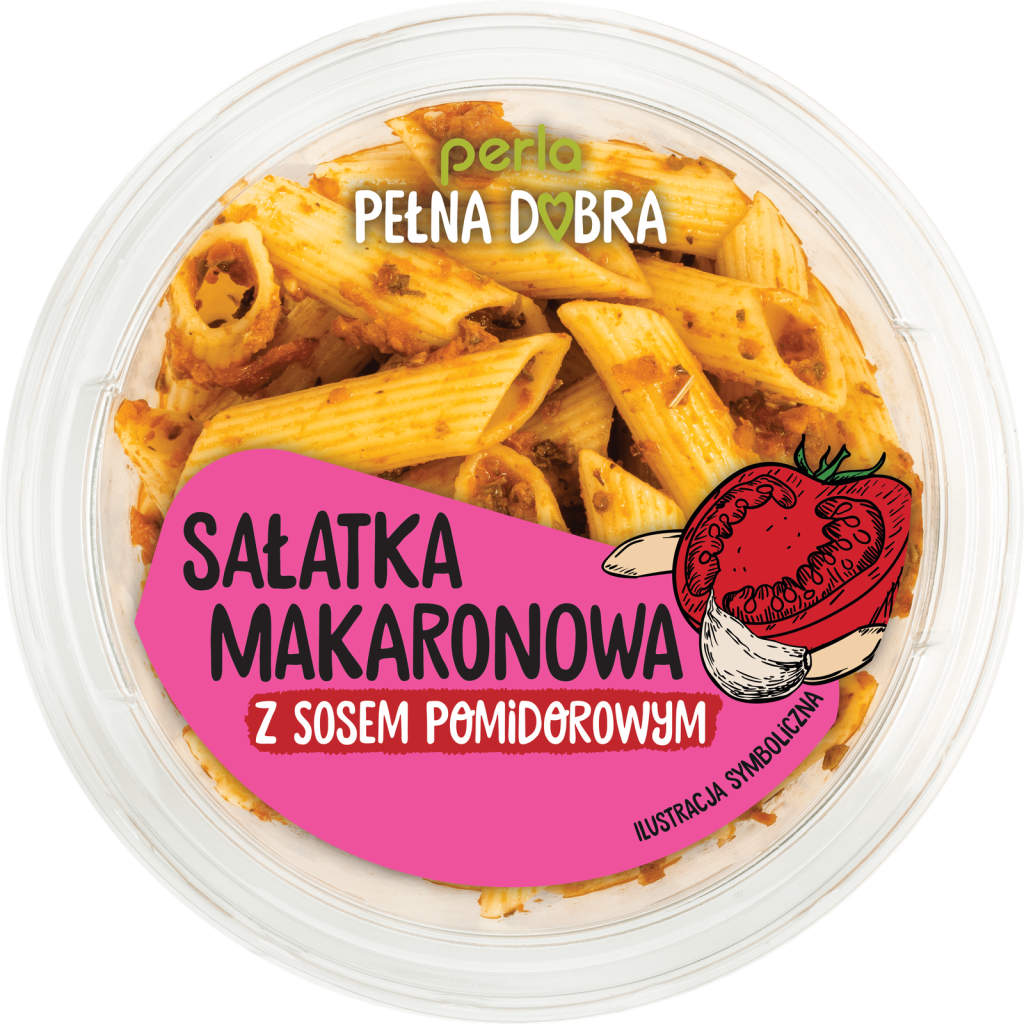 Sałatka makaronowa z sosem pomidorowym