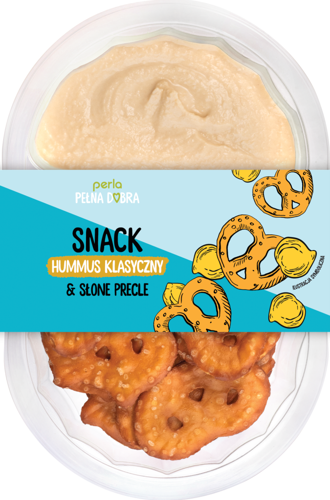 SNACK: Hummus klasyczny i słone precle