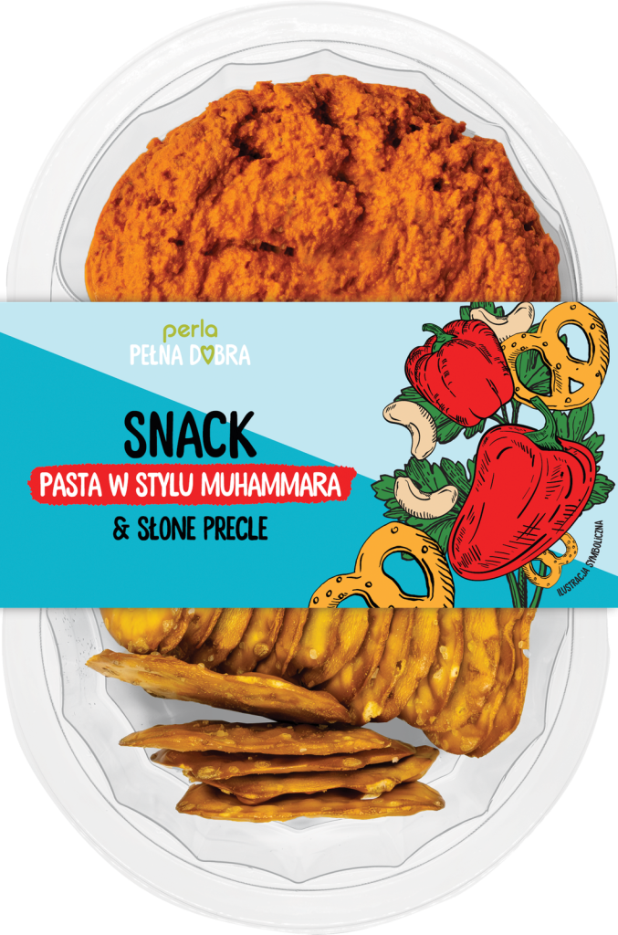 SNACK: Pasta w stylu muhammara i słone precle
